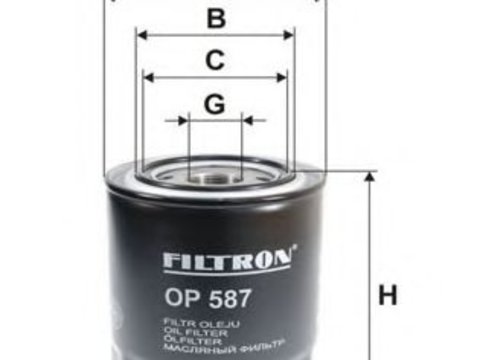 Filtru ulei MITSUBISHI GALLOPER (JK-01) (1998 - 2003) FILTRON OP587