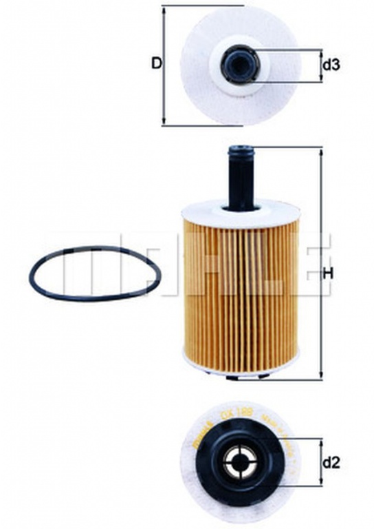 Filtru ulei MITSUBISHI LANCER SPORTBACK CX A MAHLE ORIGINAL OX188D