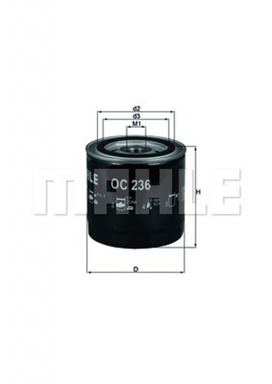 Filtru ulei NISSAN PATHFINDER IV R52 MAHLE ORIGINAL OC236
