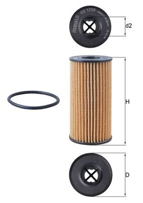Filtru ulei Oil filter MERCEDES A V177 A W177 B SPORTS TOURER W247 CITAN TOURER W420 CITAN/MINIVAN W415 CITAN/MINIVAN W420 CLA C118 CLA SHOOTING BRAKE X118 1.5D/2.0 d 05.10- KNECHT OX1308D