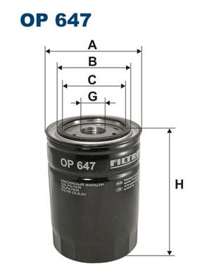 Filtru ulei OP647 FILTRON pentru Vw Derby Vw Flight Vw Polo