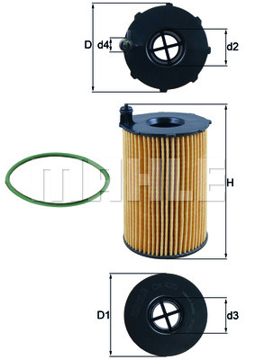 Filtru ulei (OX420D MAHLE KNECHT) AUDI,PORSCHE,VW