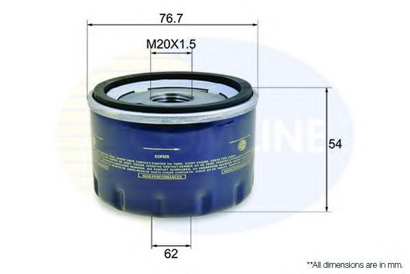 Filtru ulei RENAULT GRAND SCENIC II (JM0/1) (2004 - 2016) COMLINE EOF025 piesa NOUA
