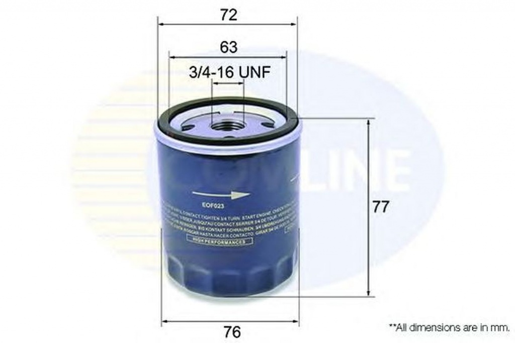 Filtru ulei SAAB 900 I Cabriolet COMLINE EOF023