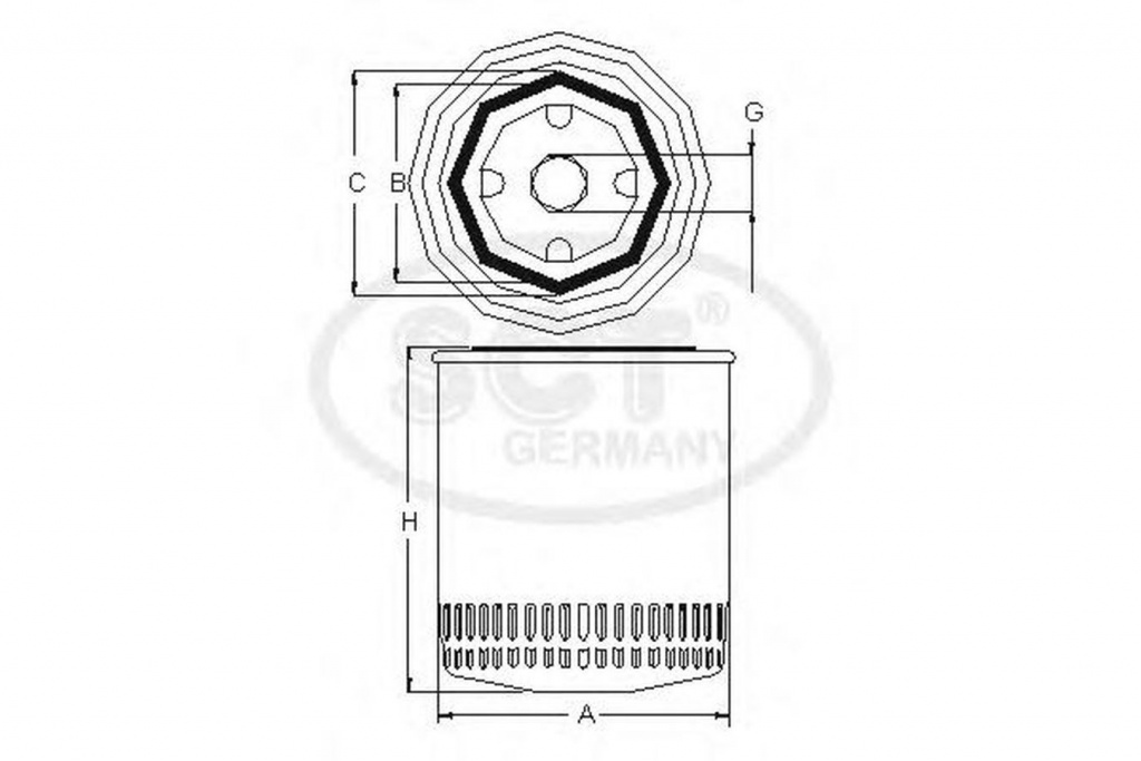 Filtru ulei SEAT TERRA caroserie 024A SCT GERMANY SM108