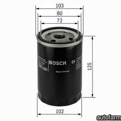 Filtru ulei TOYOTA HILUX II platou / sasiu LN6 LN5 YN6 YN5 VZN1 RZN1 BOSCH 0 986 452 062