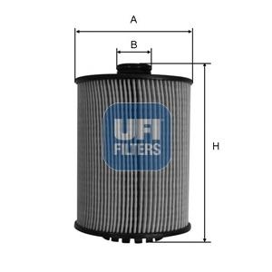 Filtru ulei VW CC (357), VW TOUAREG (7P5), PORSCHE CAYENNE - UFI 25.089.00