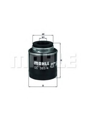 Filtru ulei VW EOS (1F7, 1F8) (2006 - 2016) MAHLE 