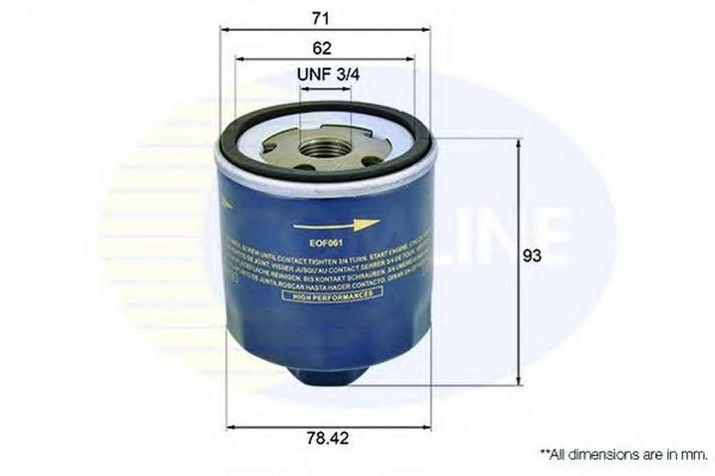 Filtru ulei VW GOLF VI Variant AJ5 COMLINE EOF061