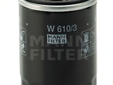 Filtru ulei W 610 3 MANN-FILTER pentru Mitsubishi Asx Mitsubishi Rvr Mitsubishi Outlander Fiat Panda Opel Corsa Opel Vectra Opel Vita Fiat Punto Mitsubishi Colt Mitsubishi Lancer Mitsubishi Galant Mitsubishi Eterna Mitsubishi Nimbus Mitsubishi Space 