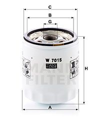 Filtru ulei W 7015 MANN-FILTER pentru Volvo Xc60 Volvo S80 Ford S-max Ford Mondeo Ford Focus Ford C-max Land rover Freelander Land rover Lr2 Ford Escape Ford Maverick Volvo S40 Ford Fiesta Ford Ikon Ford Galaxy Volvo C30 Ford Tourneo Ford B-max Ford 