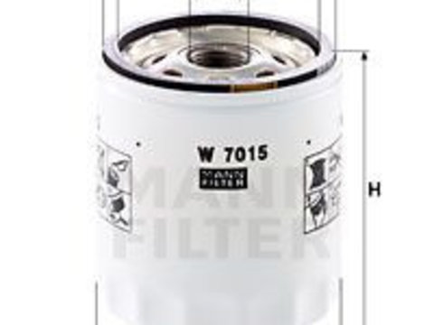 Filtru ulei W 7015 MANN-FILTER pentru Volvo Xc60 Volvo S80 Ford S-max Ford Mondeo Ford Focus Ford C-max Land rover Freelander Land rover Lr2 Ford Escape Ford Maverick Volvo S40 Ford Fiesta Ford Ikon Ford Galaxy Volvo C30 Ford Tourneo Ford B-max Ford 