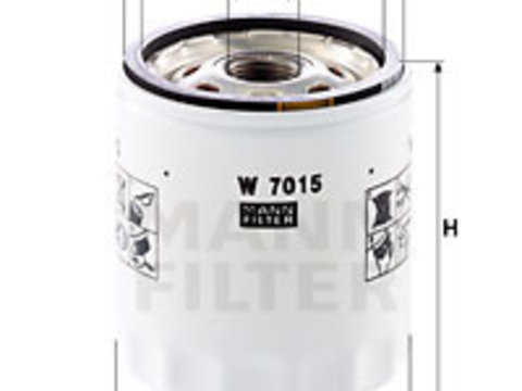 Filtru ulei (W7015 MANN-FILTER) FORD,FORD ASIA / OCEANIA,FORD AUSTRALIA,FORD USA,JAGUAR,JAGUAR (CHERY),LAND ROVER,MAZDA,MORGAN,TOYOTA,VOLVO