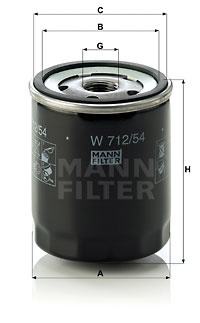 Filtru ulei (W71254 MANN-FILTER) SEAT,SKODA,VW