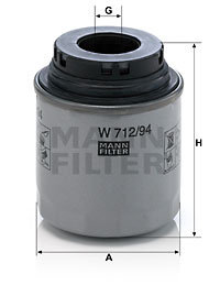 Filtru ulei (W71294 MANN-FILTER) AUDI,SEAT,SKODA,V