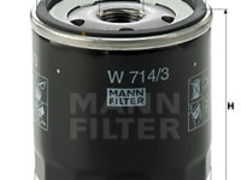 Filtru ulei (W7143 MANN-FILTER) ALFA ROMEO,AUTOBIANCHI,FIAT,FORD,FORD USA,INNOCENTI,LANCIA,MASERATI,MOSKVICH,ZASTAVA