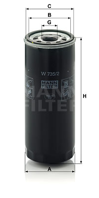 Filtru ulei (W7352 MANN-FILTER) AUDI