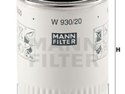 Filtru ulei (W93020 MANN-FILTER) CARBODIES,CHRYSLER,FORD,GAZ,LAND ROVER,LDV,MORGAN,ROVER,TRIUMPH,TVR,VW