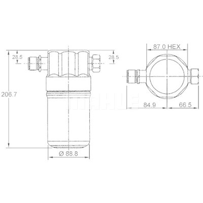 Filtru uscator aer conditionat Audi 80 1991-1995, 