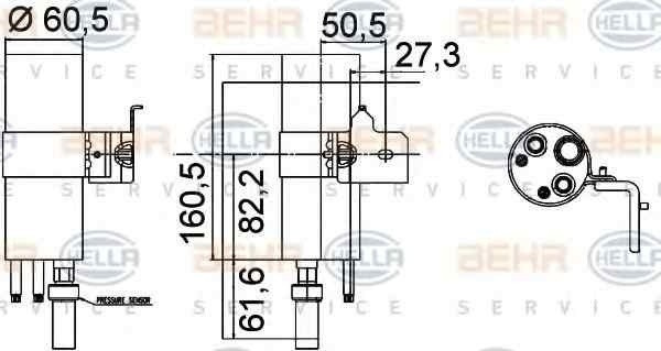 Filtru Uscator Aer Conditionat FORD FIESTA VI HELLA 8FT 351 335-251