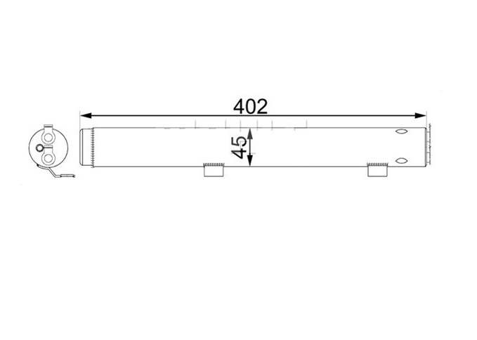 Filtru uscator aer conditionat Mahle, MERCEDES GL (X164), 2006-2012, Clasa M (W164), 2005-2012, Clasa R (W251), 2005-, aluminiu, 45x400 mm,