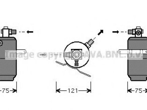 Filtru uscator aer conditionat MERCEDES SLK (R170) (1996 - 2004) AVA QUALITY COOLING MSD293