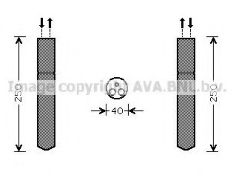 Filtru uscator aer conditionat PEUGEOT 107 (2005 - 2016) AVA QUALITY COOLING TOD415