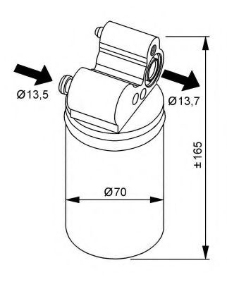 Filtru uscator aer conditionat VOLVO XC60 (2008 - 2016) NRF 33313