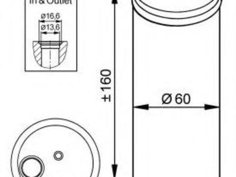 Filtru uscator aer conditionat VW NEW BEETLE Cabriolet (1Y7) (2002 - 2010) NRF 33114