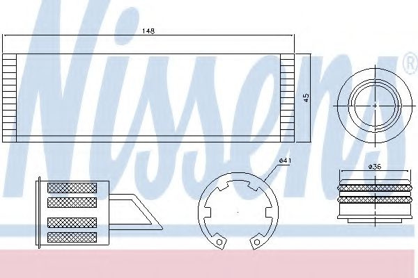 Filtru uscator aer conditionat VW SHARAN (7N1, 7N2) (2010 - 2016) NISSENS 95515