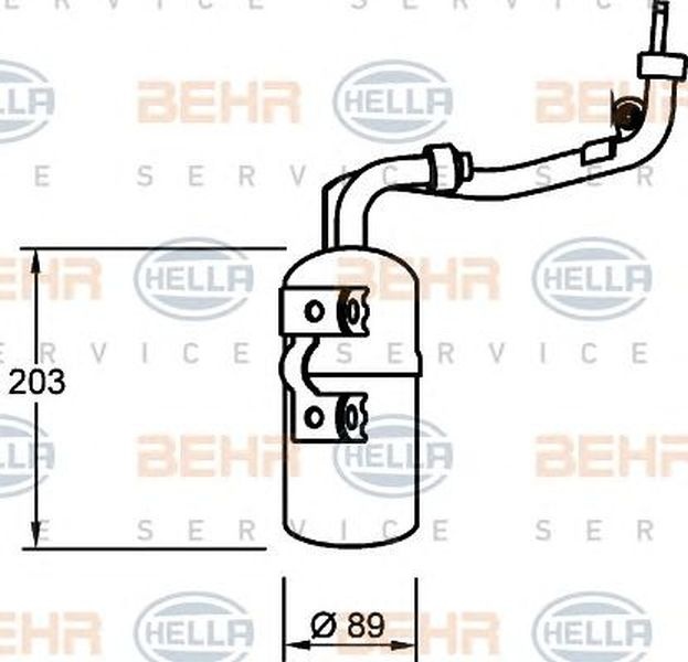 Filtru uscator clima FORD FOCUS II Cabriolet HELLA 8FT 351 335-061