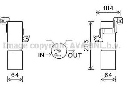 Filtru uscator clima MERCEDES-BENZ S-CLASS W221 AVA MSD597