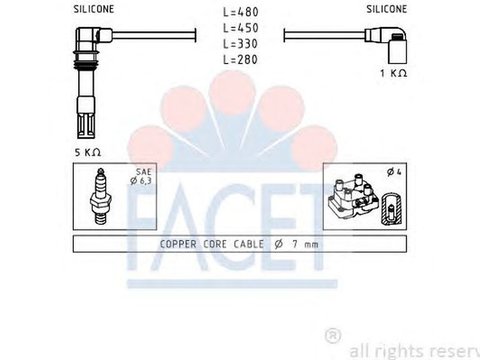 Fise bujii AUDI A2 8Z0 FACET FA 4.9575