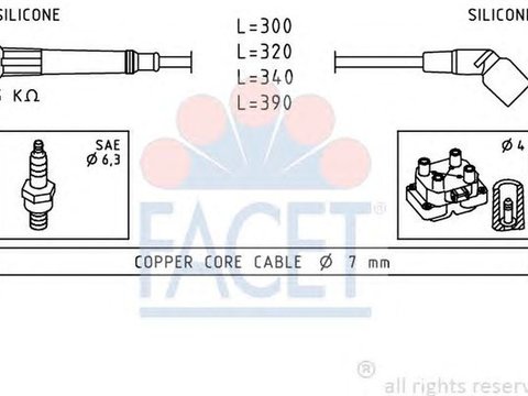 Fise bujii BMW 3 Compact E36 FACET FA 4.8900