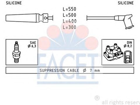 Fise bujii CHEVROLET LACETTI J200 FACET FA 4.9509