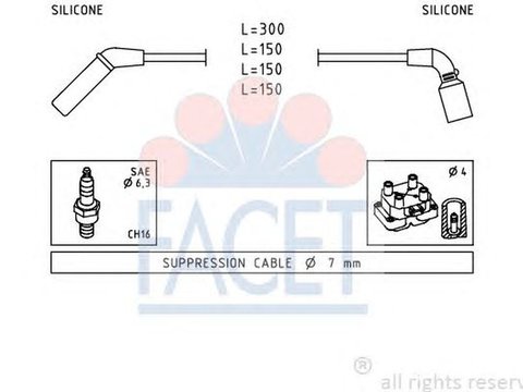 Fise bujii CHEVROLET SPARK FACET FA 4.7006