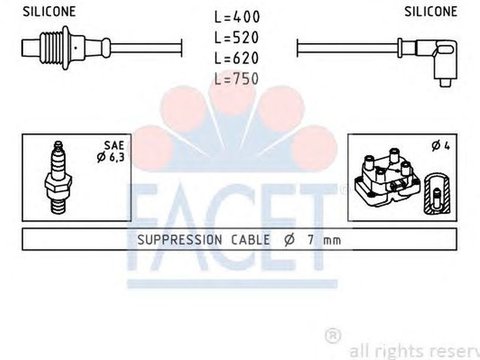 Fise bujii Citroen BERLINGO caroserie M FACET FA 4.8674