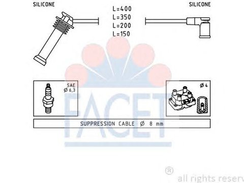 Fise bujii FORD B-MAX JK FACET FA 4.7242