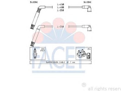 Fise bujii FORD FIESTA V JH JD FACET FA 4.7208