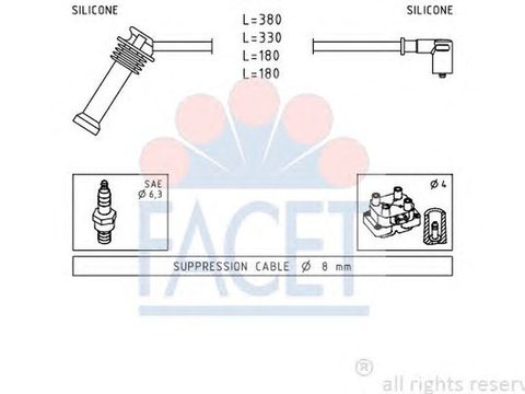 Fise bujii FORD FOCUS II limuzina DA FACET FA 4.9625