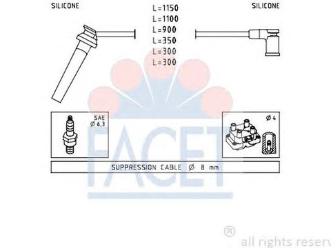 Fise bujii FORD MONDEO III combi BWY FACET FA 4.7214