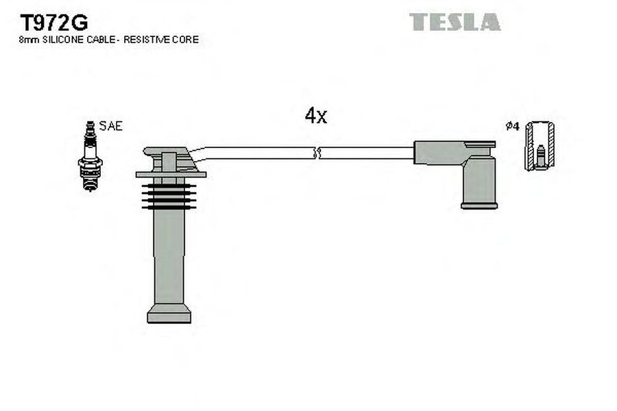 Fise bujii FORD MONDEO IV Turnier BA7 TESLA TES T972G