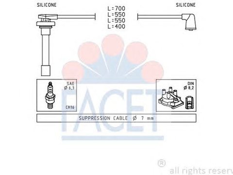 Fise bujii HONDA ACCORD IV cupe CB CC FACET FA 4.9711