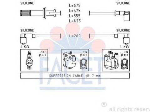 Fise bujii LANCIA DEDRA 835 FACET FA 4.8650