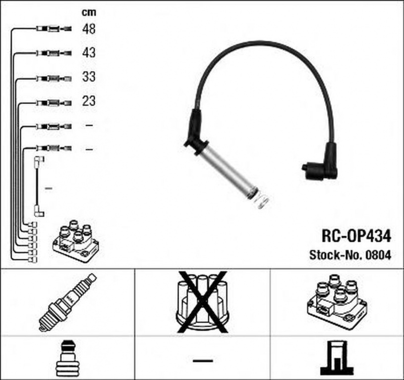 Fise bujii OPEL CORSA A hatchback 93 94 98 99 NGK RC-OP434