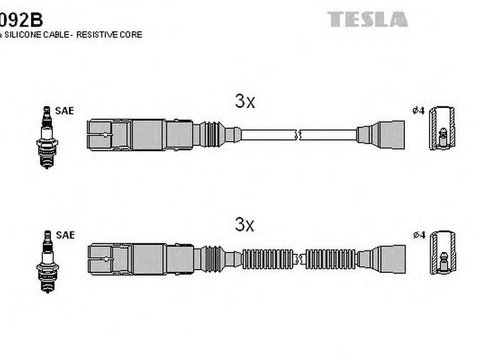 Fise bujii SMART CITY-COUPE 450 TESLA TES T092B