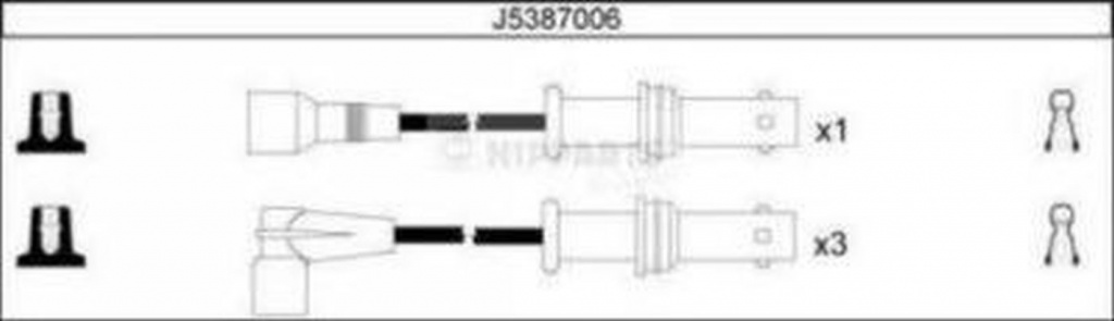 Fise bujii SUBARU IMPREZA limuzina GC NIPPARTS J5387006