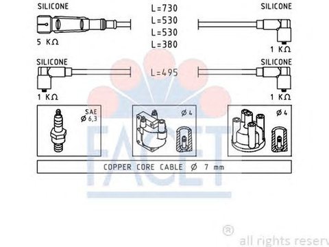 Fise bujii VW POLO 6N1 FACET FA 4.9640