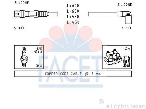 Fise bujii VW POLO 6R 6C FACET FA 4.7248