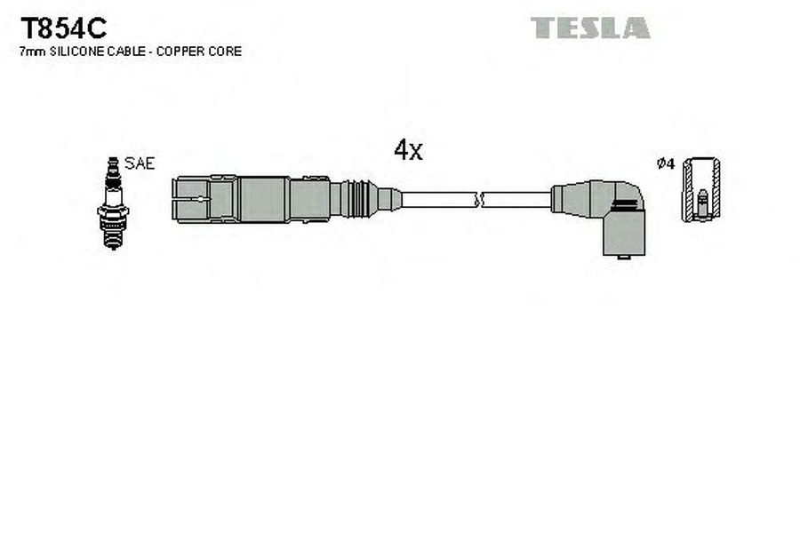 Fise bujii VW TRANSPORTER V caroserie 7HA 7HH 7EA 7EH TESLA TES T854C